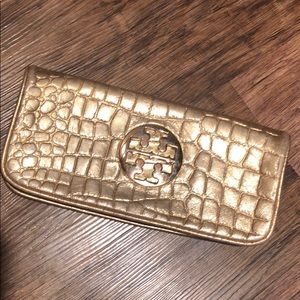 Gold Tory Burch clutch